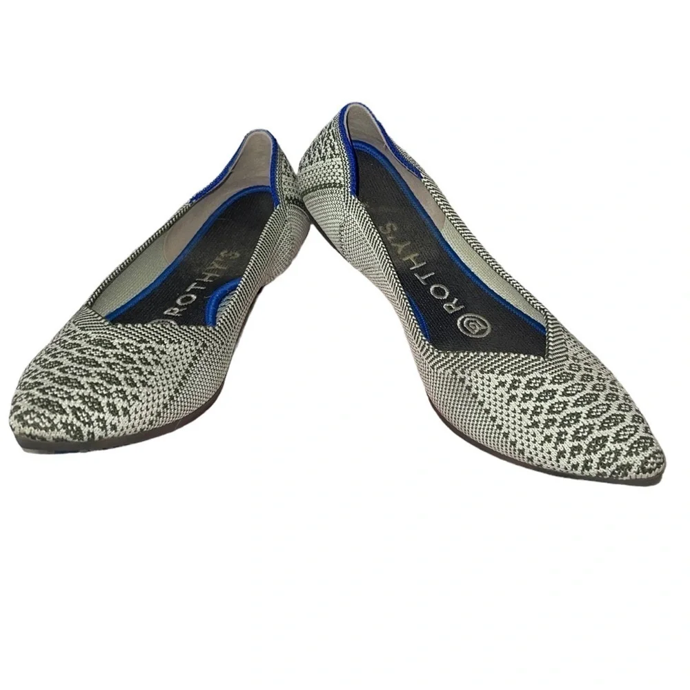 Rothy's Pistachio Python pointed toe flats. RARE- retired. Size W6 GUC - Picture 4 of 14